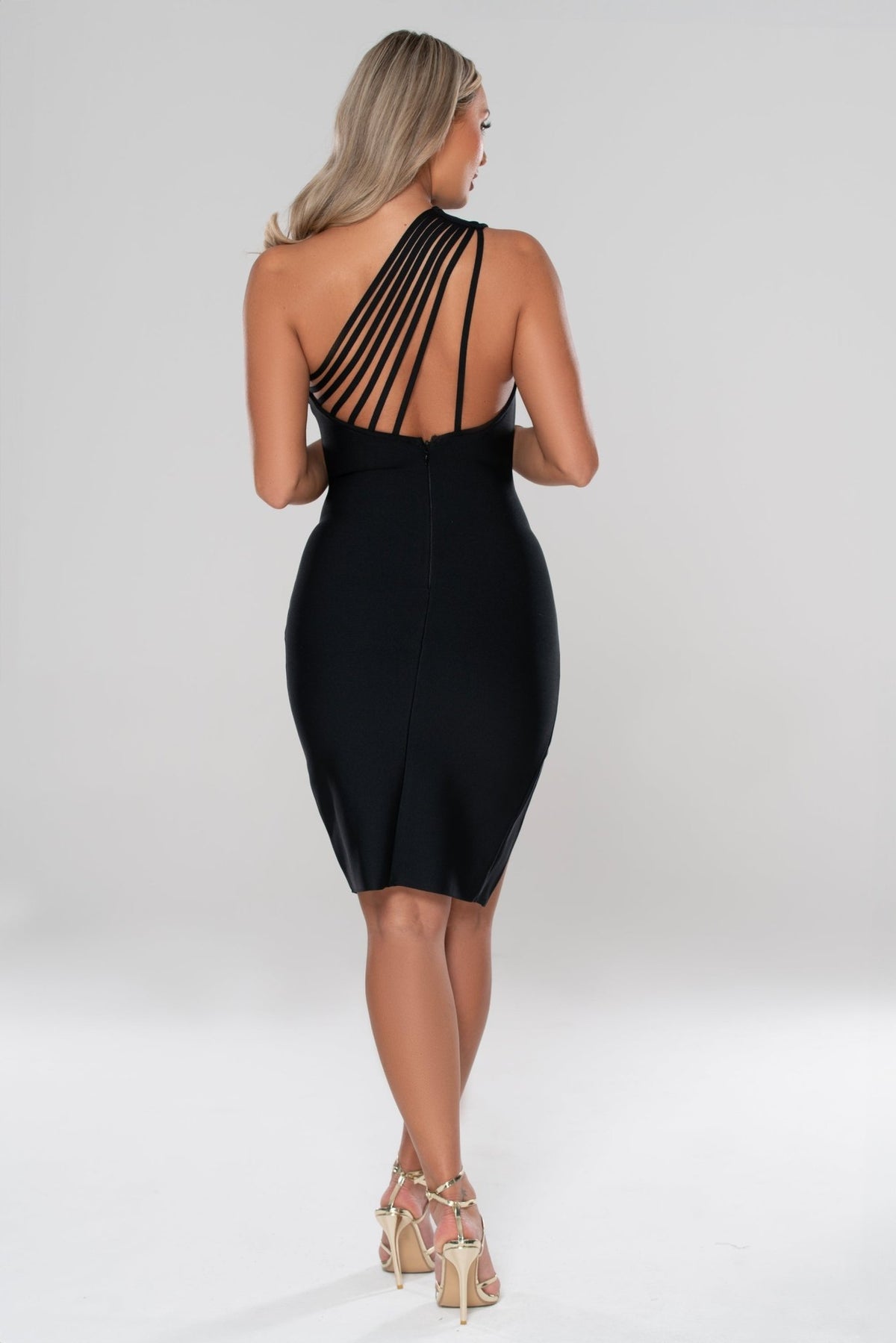 Dakota Cross - Over Back Black Bandage Dress - Potere ClothingDress