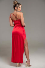 Gal Red Satin Maxi - Potere ClothingDress