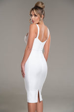 Grace Kelly Lace Overlay Bandage Dress - Potere ClothingDress