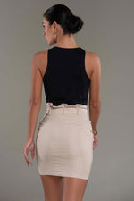 Jolie High Waisted Paper Bag Skirt - Potere ClothingSkirts