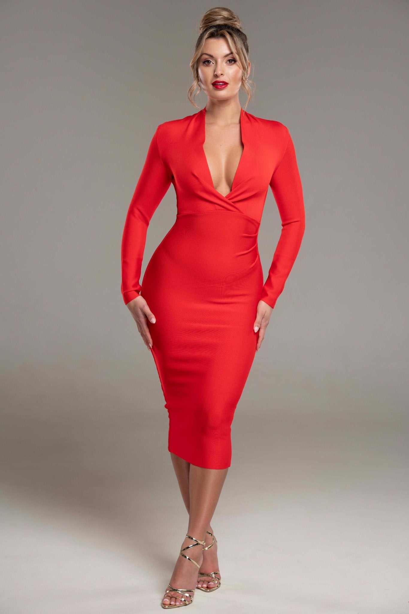 Scarlett Midi Bandage Dress – Potere Clothing - Main Image