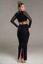 Vargas 2PC Rhinestone Mesh Skirt Set - Potere ClothingCo - Ords