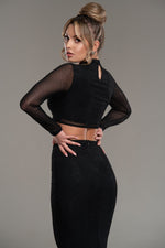 Vargas 2PC Rhinestone Mesh Skirt Set - Potere ClothingCo - Ords