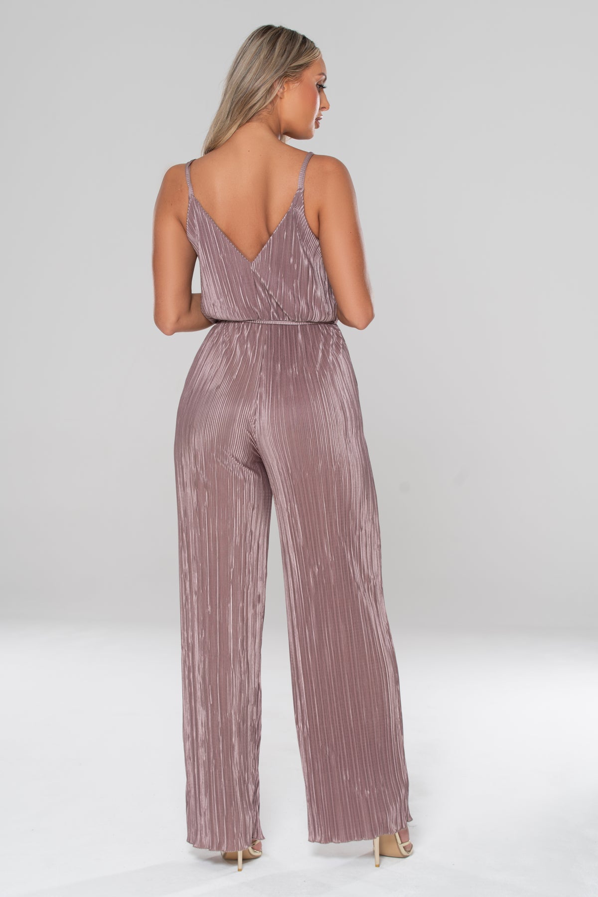 Pleated jumpsuit for special occasions