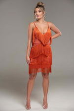 Bailey Rust Fringe Dress - Potere ClothingDress