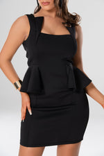 Banks Black Peplum Bodycon Scuba Dress - Potere ClothingDress