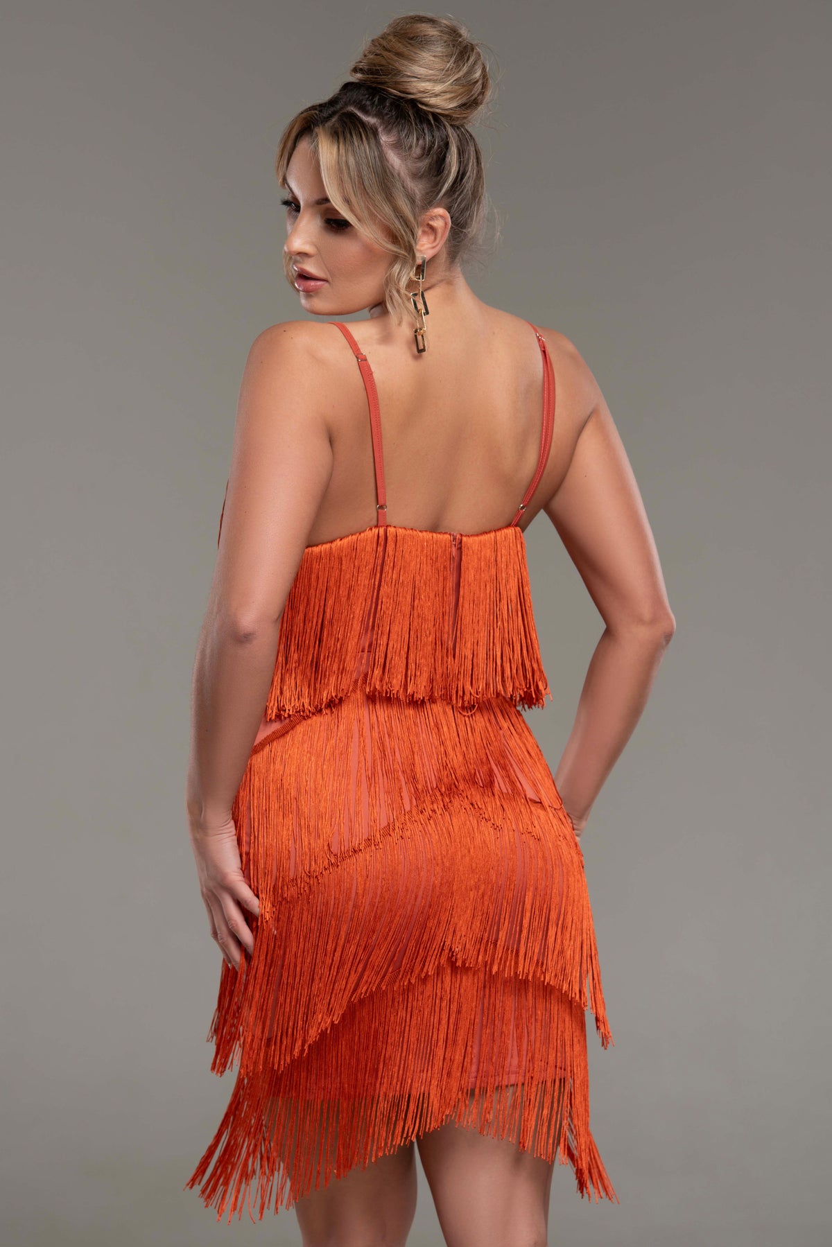 Bailey Rust Fringe Dress