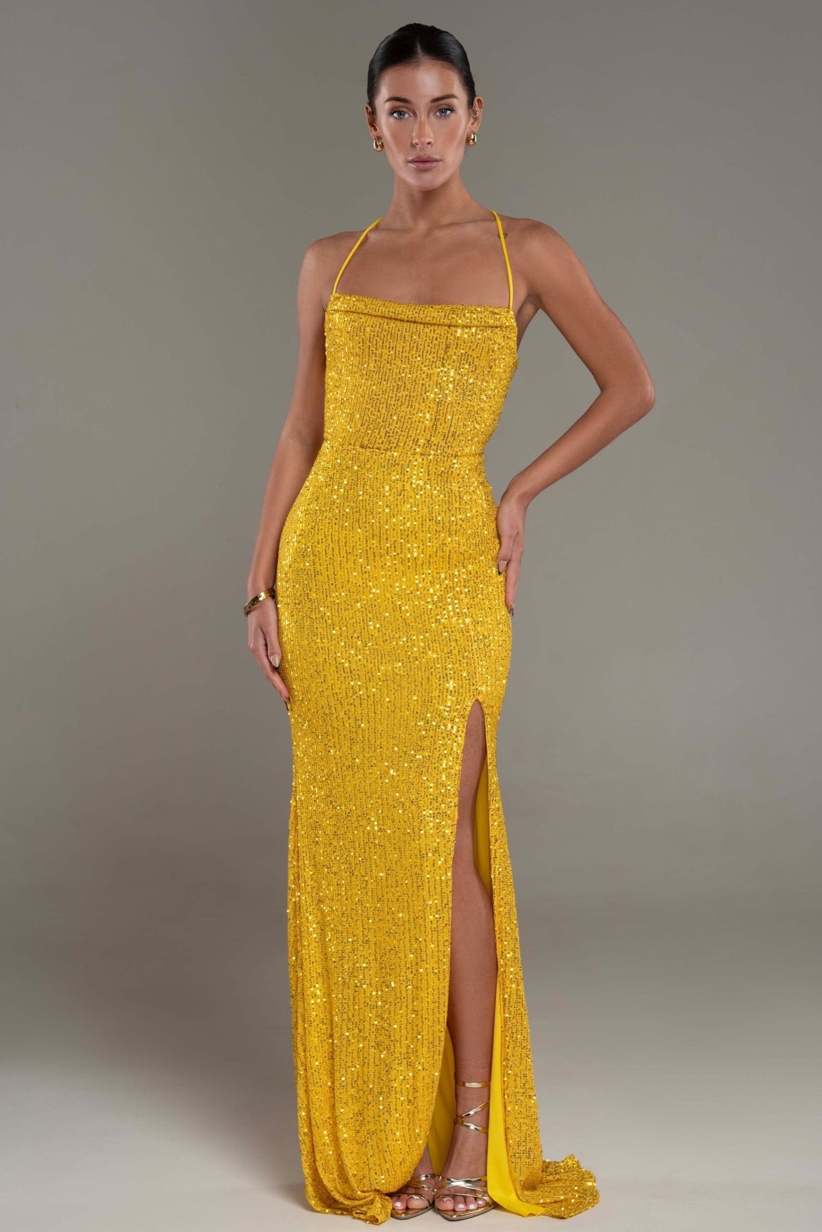 Jordana Medallion Sequin Maxi Dress - Potere ClothingDress