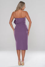 Olivia Statement Flower Purple Strapless Dress - Potere ClothingDress