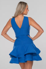 Tessa Royal Blue Structured Hem Dress - Potere ClothingDress